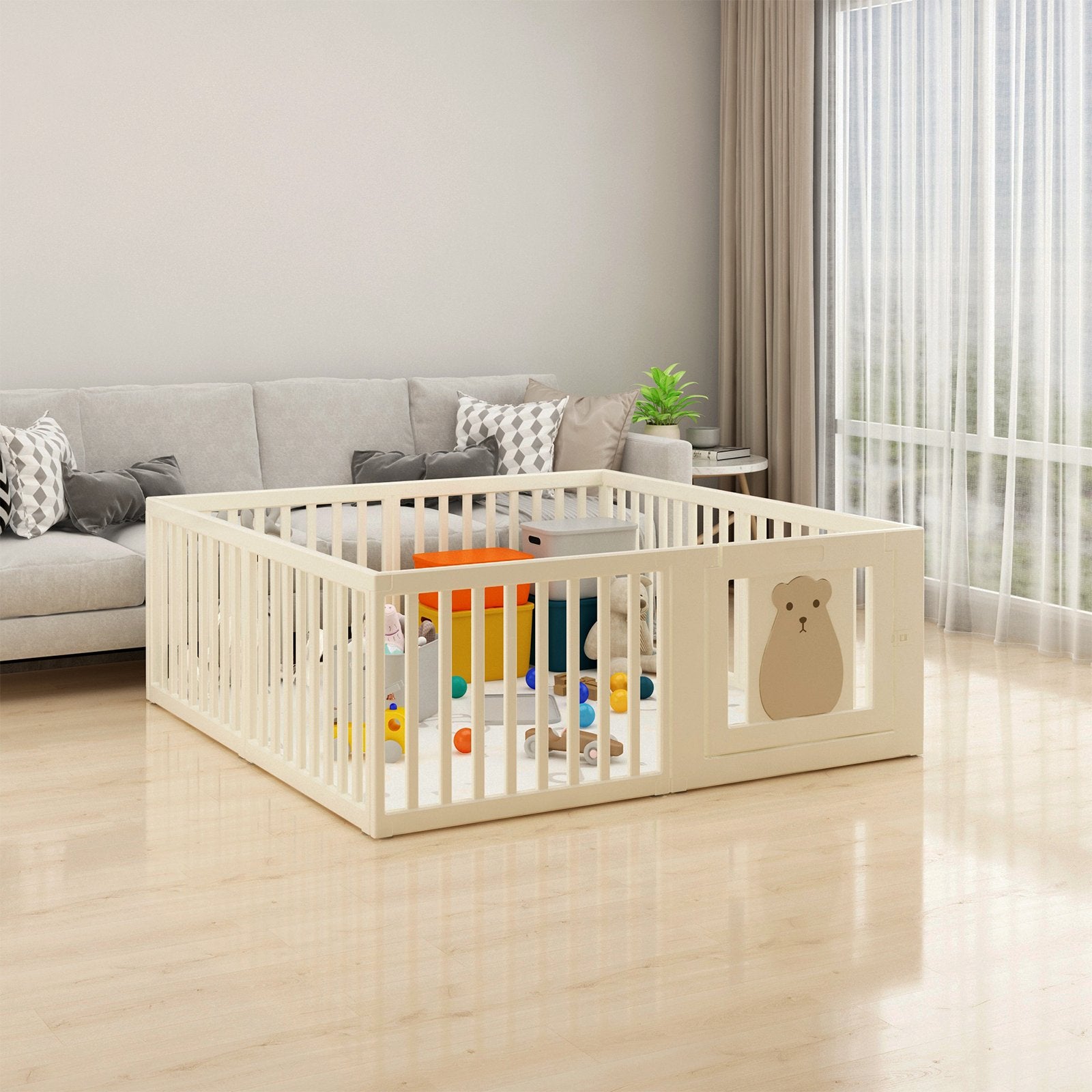 Baby Playpen with Play Mat 14 Panel – BanaSuper