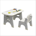 Load image into Gallery viewer, Kid's Drawing Table and Chair Set Gray
