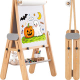 3in1 Folding Kids Art Easel, Magnetic Chalkboard Whiteboard