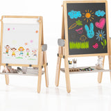 3in1 Folding Kids Art Easel, Magnetic Chalkboard Whiteboard