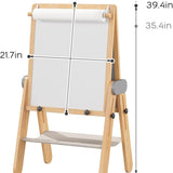 3in1 Folding Kids Art Easel, Magnetic Chalkboard Whiteboard