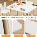 Load image into Gallery viewer, Toddler Wood Kids Play Table with 4 Animals Shape Chairs White
