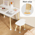 Load image into Gallery viewer, Toddler Wood Kids Play Table with 4 Animals Shape Chairs White
