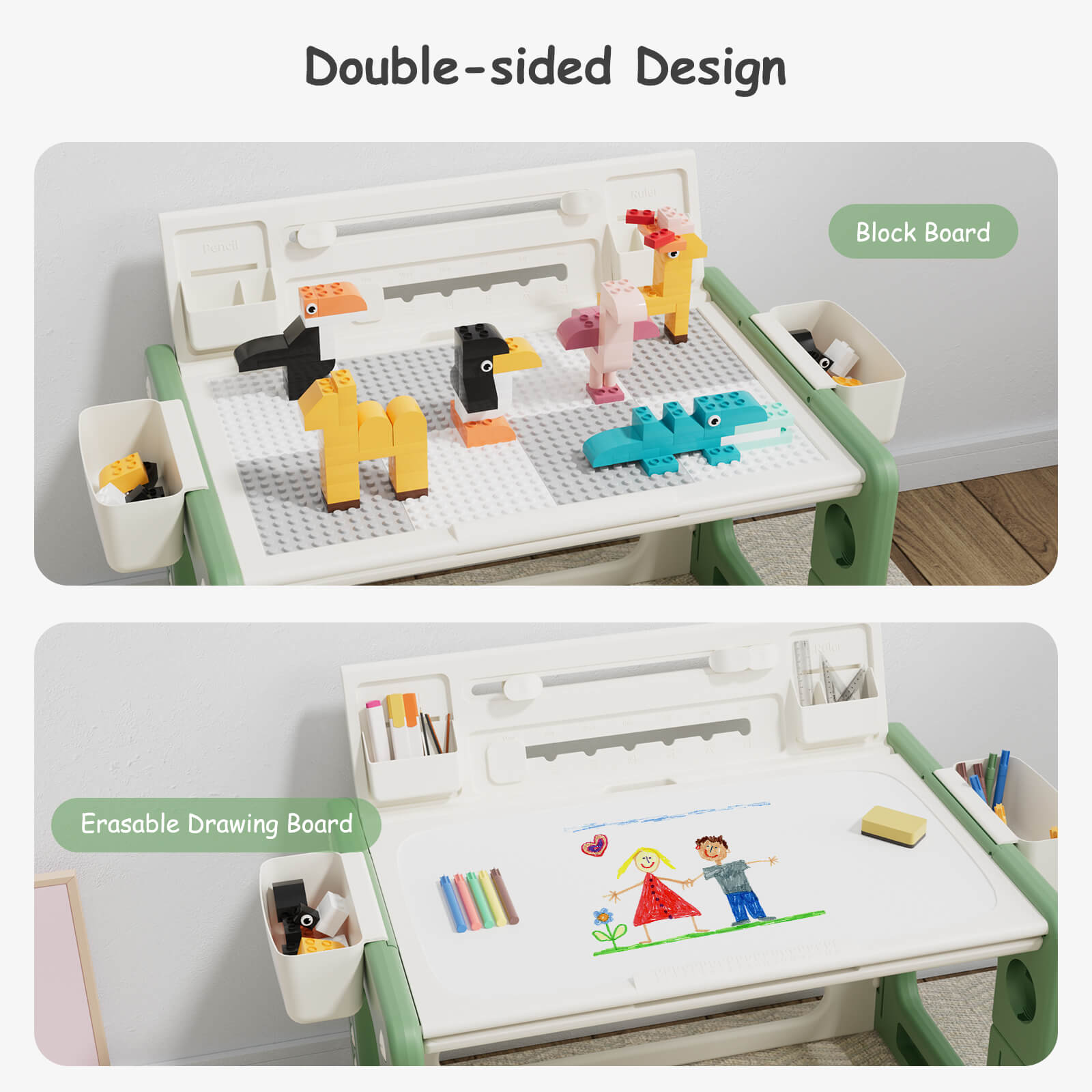 3 in 1 Kids Table and Chair Set