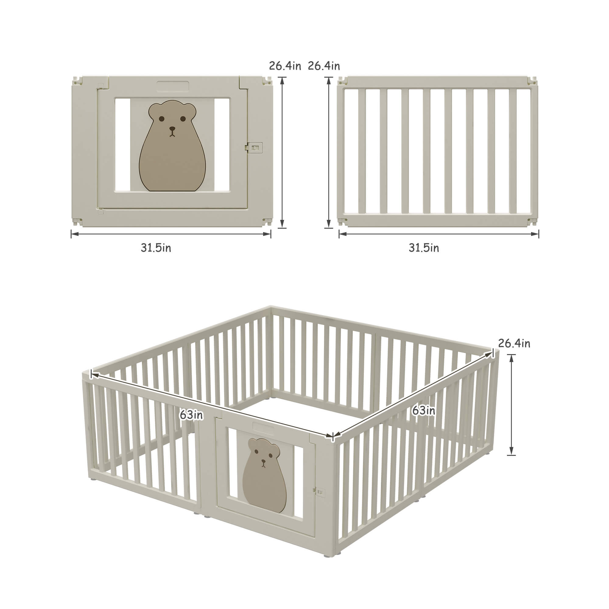 Baby Playpen 8 Panel