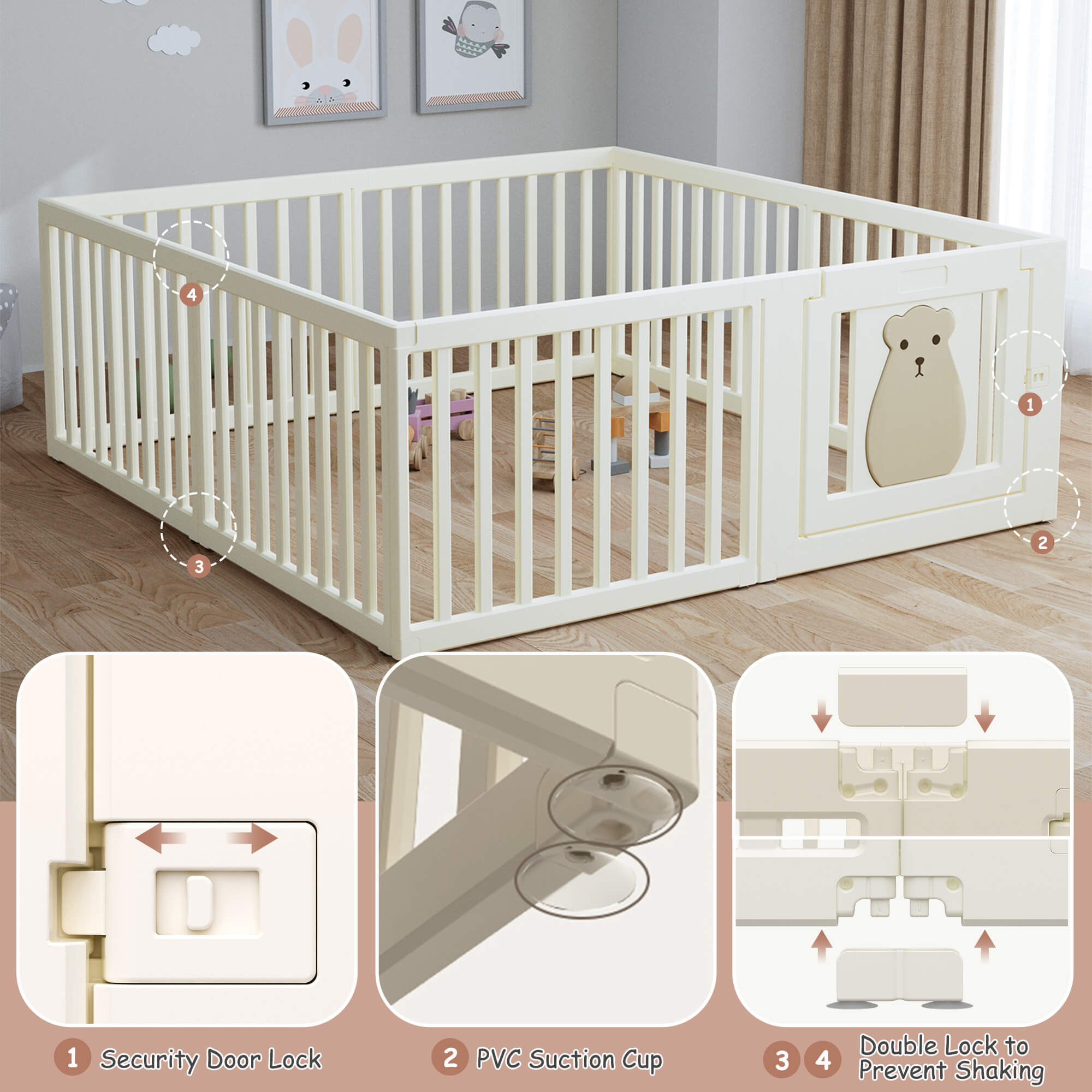 Baby Playpen 8 Panel