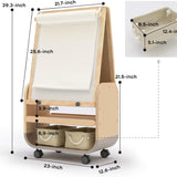 3-in-1 Kids Art Easel with Wheels