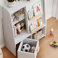 Load image into Gallery viewer, Bookcase With Movable Drawer and Sliding Door
