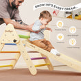 Load image into Gallery viewer, Colorful 2 in 1 Climbing Triangle Ladder with Ramp
