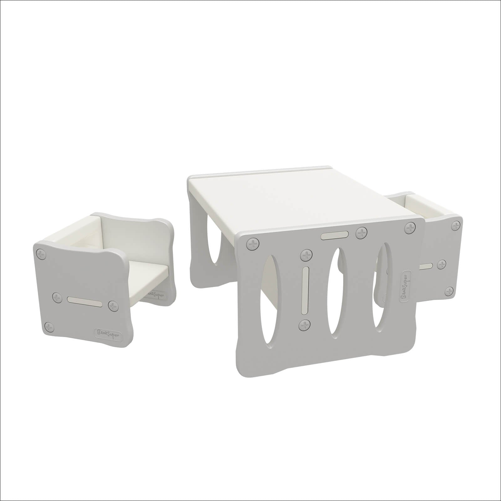 Kid's Drawing Table and Chair Set Gray – BanaSuper