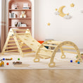 Load image into Gallery viewer, Large 3 in 1 Climbing Triangle Ladder with Ramp & Arch
